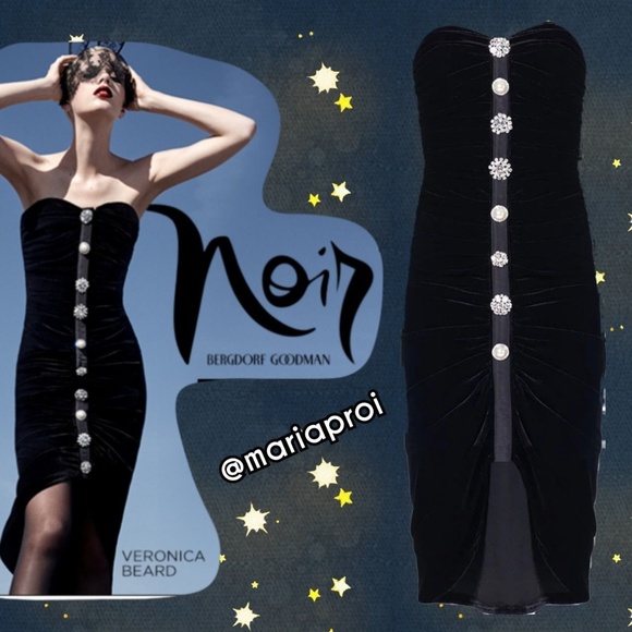 Veronica Beard Palo Strapless Velvet Dress - Picture 2 of 9